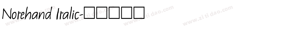 Notehand Italic字体转换